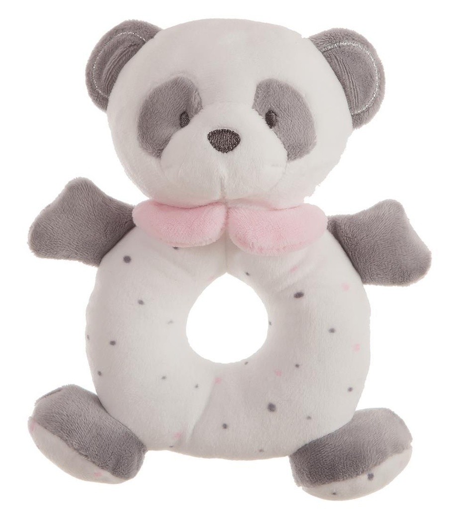 Sonajero Peluche Baby Panda Rosa 20 Cm