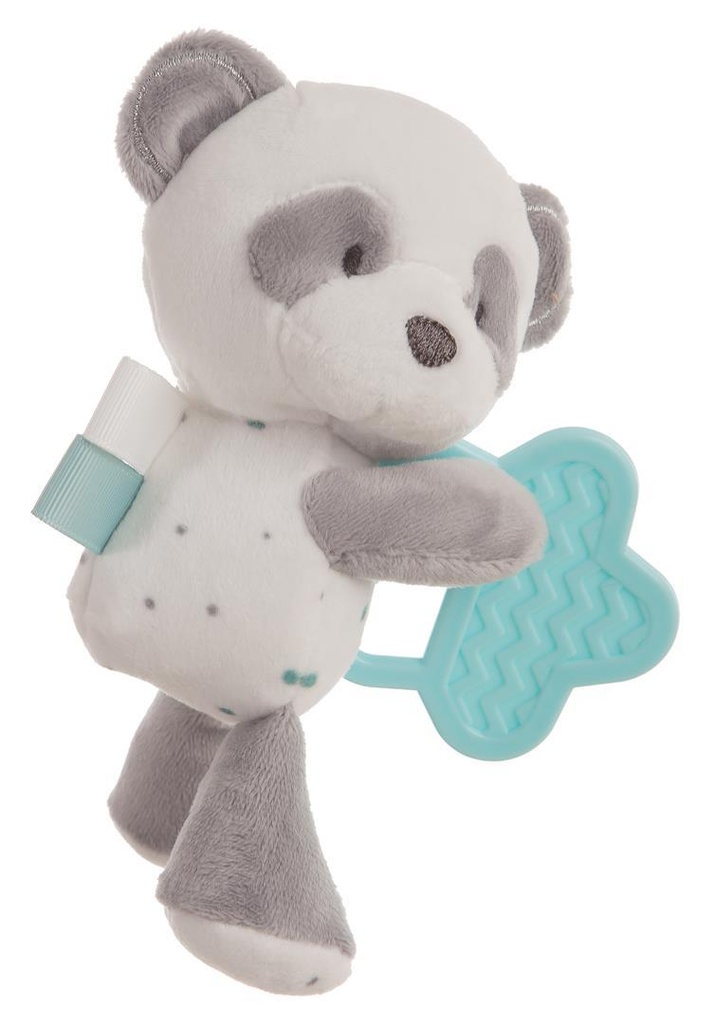Baby Panda Agua Marina Con Mordedor 20 Cm