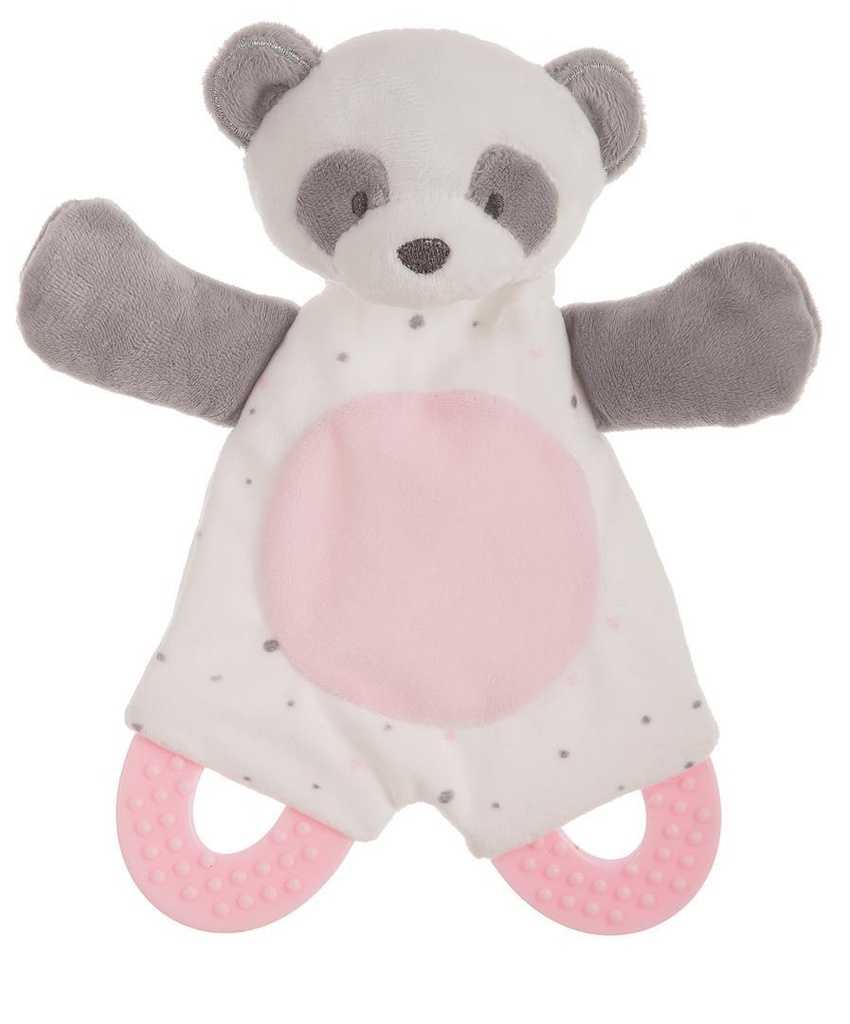 Dou-Dou Baby Panda Rosa Sonajero-Celofan-Mordedores20Cm