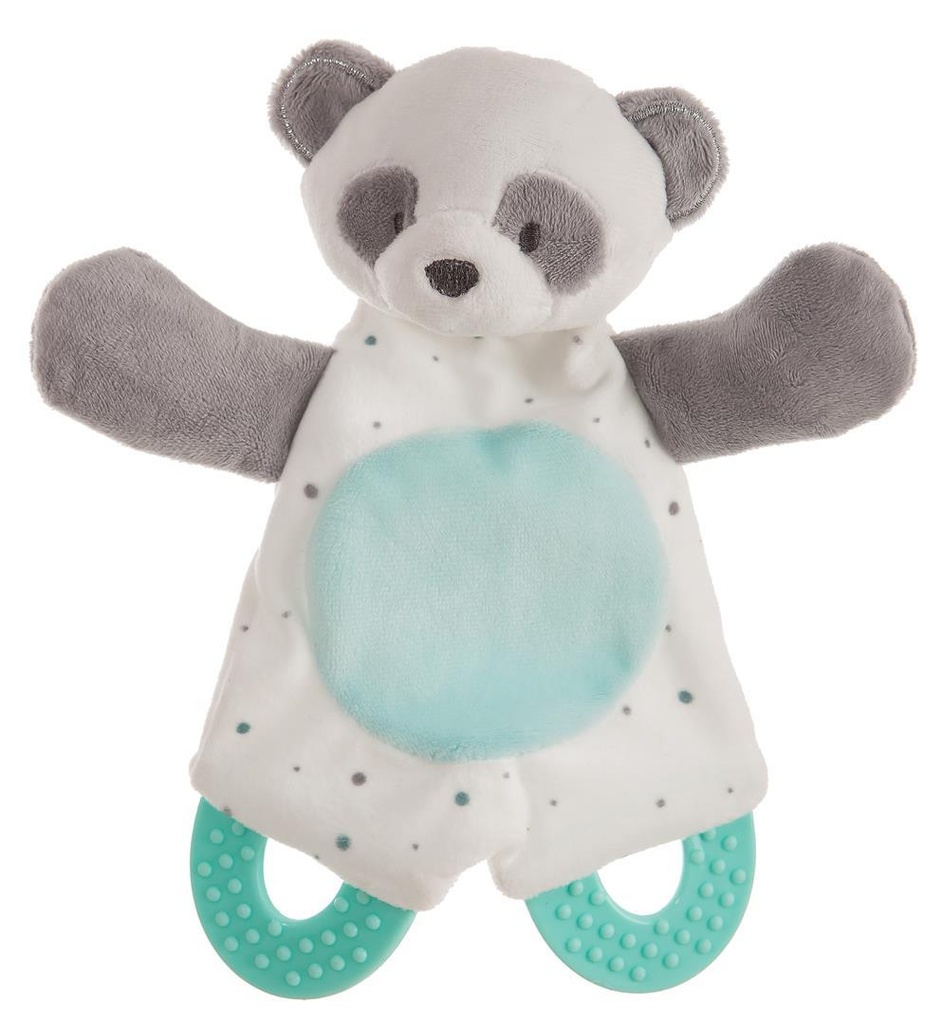 Dou-Dou Baby Panda Agua Marina Sonajero-Celofan-Mordedor