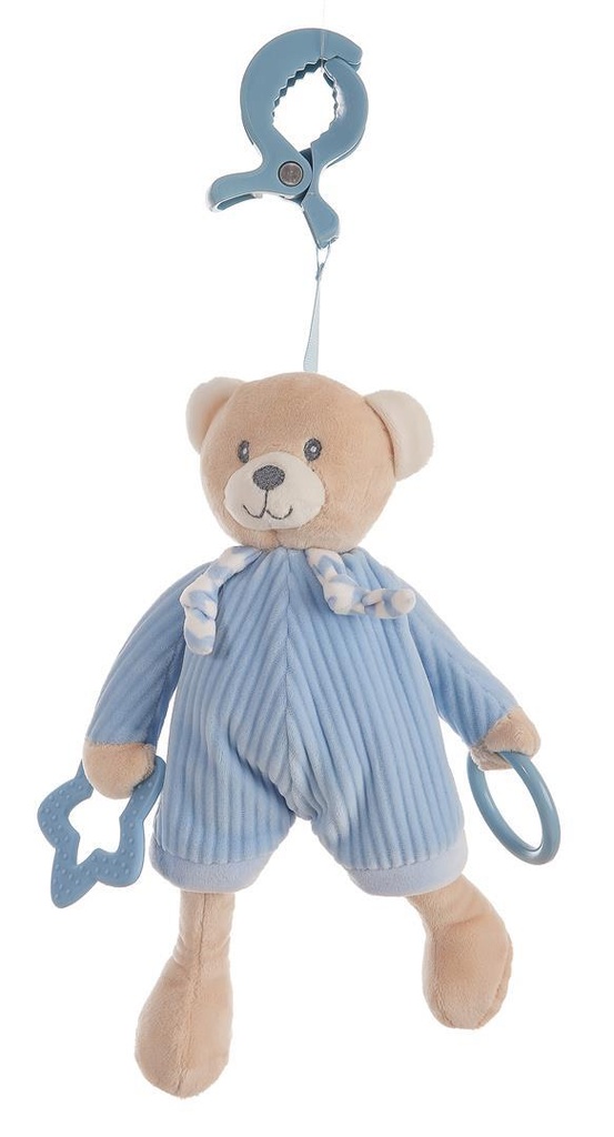 Pinza Activity Oso Azul Terciopelo 26 Cm