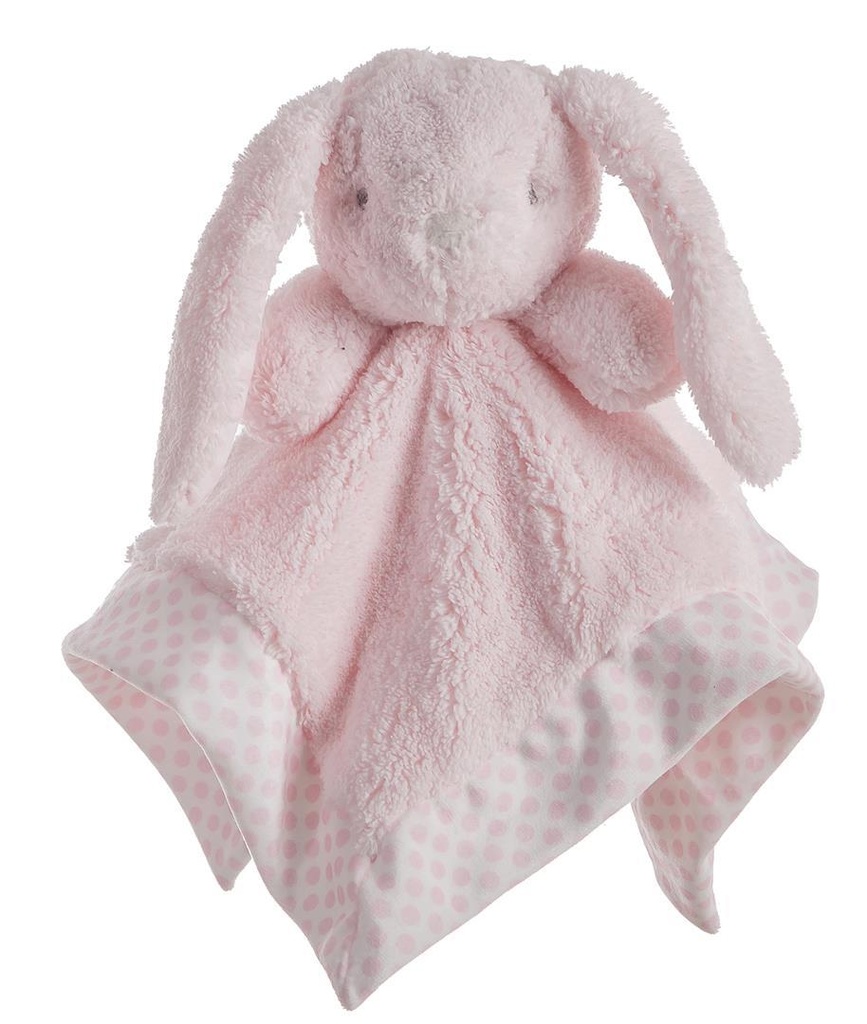 Dou-Dou Conejo Rosa Rizo Lunares Doble Capa  30X30 Cm