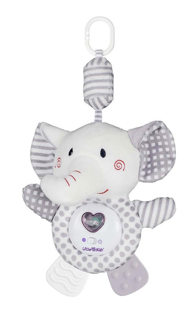 Colgante Cuna Corazon Luminoso/ Musical Elefante 35 Cm