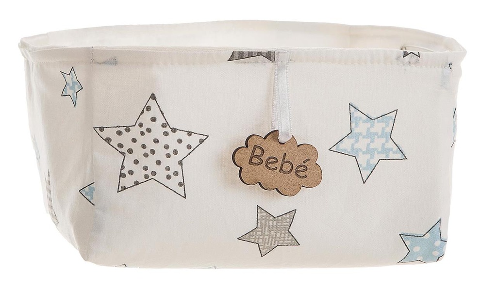 CESTA PEQUEÑA MULTI ESTRELLAS 18 X 15 X 10,5 CM