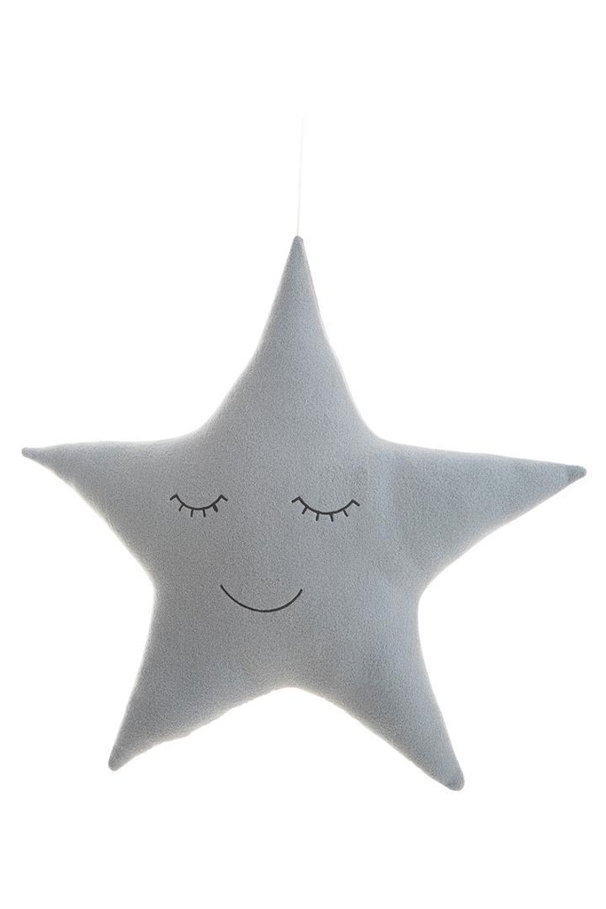 COJÍN/PARACHOQUES CUNA ESTRELLA POLAR GRIS 51 X51 CM