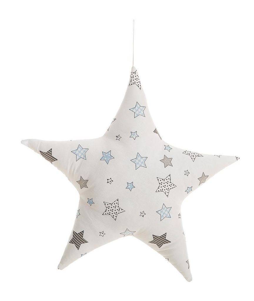COJÍN/PARACHOQUES CUNA ESTRELLA MULTIESTRELLAS 51 X51 CM