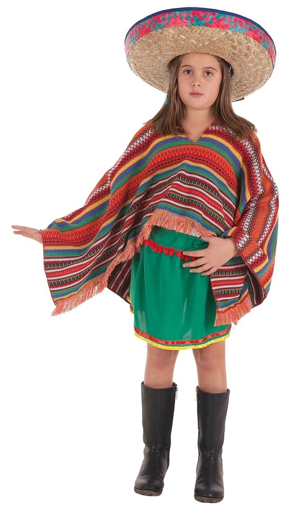 Disfraz Infantil Mexicana -T1 3-5 Años