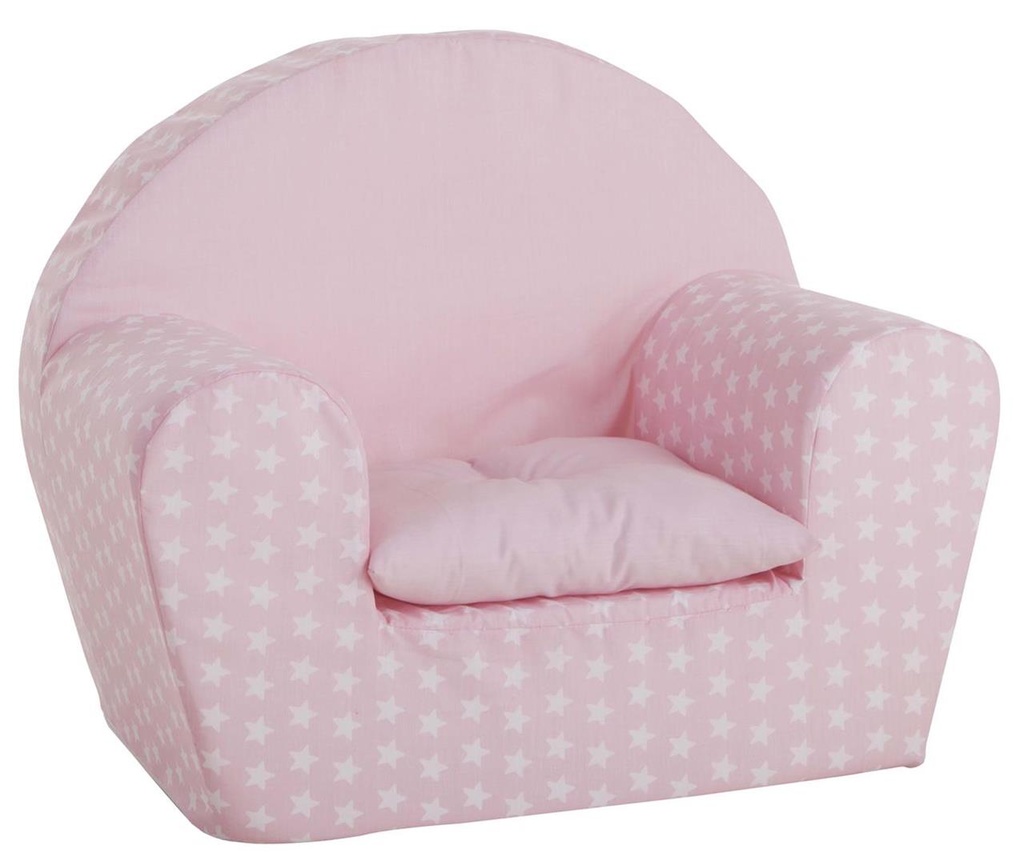 Sillon Rosa Estrellas con Cojin 44X34X53 Cm