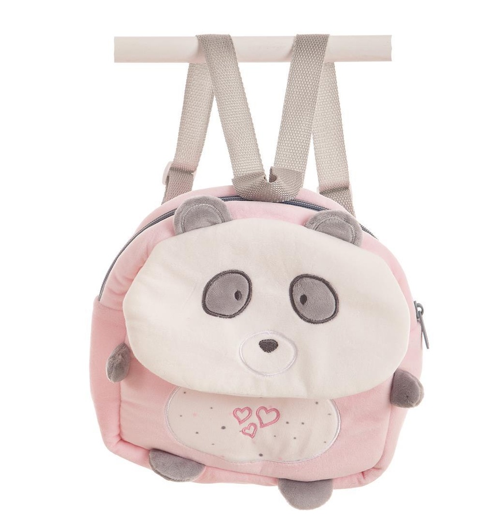 Mochila Rosa Panda 26X22 Cm