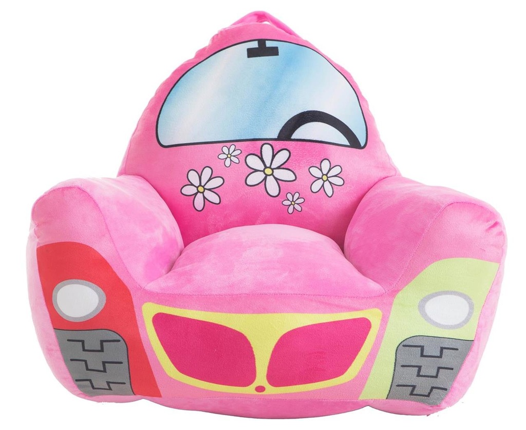 SILLÓN COCHE FLOWER ROSA 52x48x51CM.
