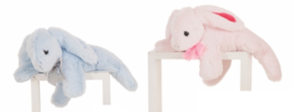 Peluche Conejo Suave Acostado 30 Cm 3 Colores Sdos. - Modelos surtidos