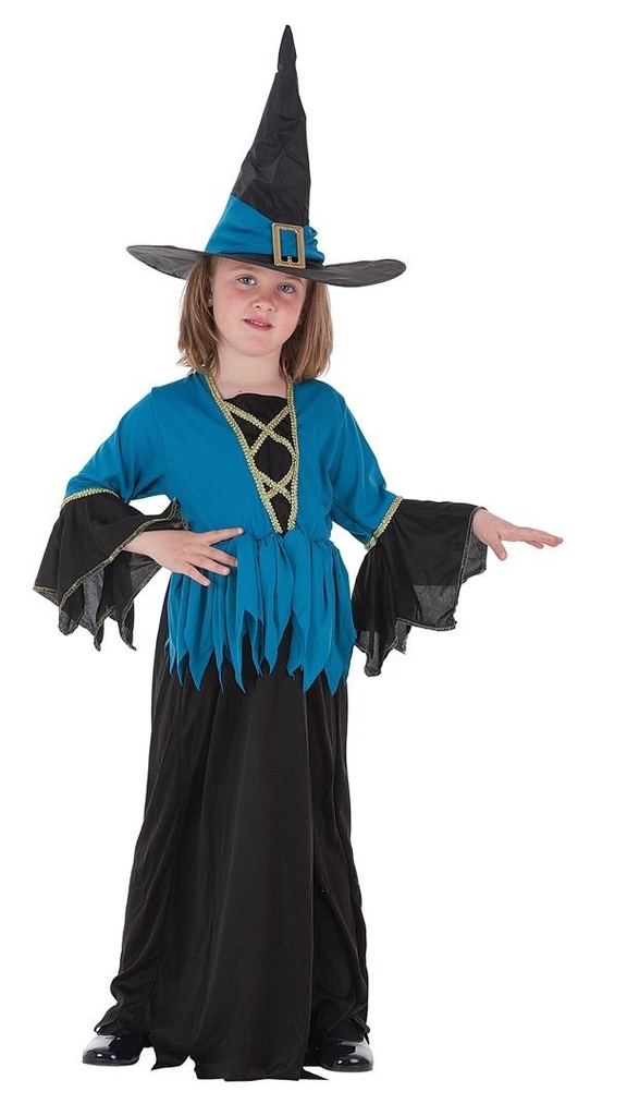 Disfraz Infantil Bruja Azul T-M 7-9 Años