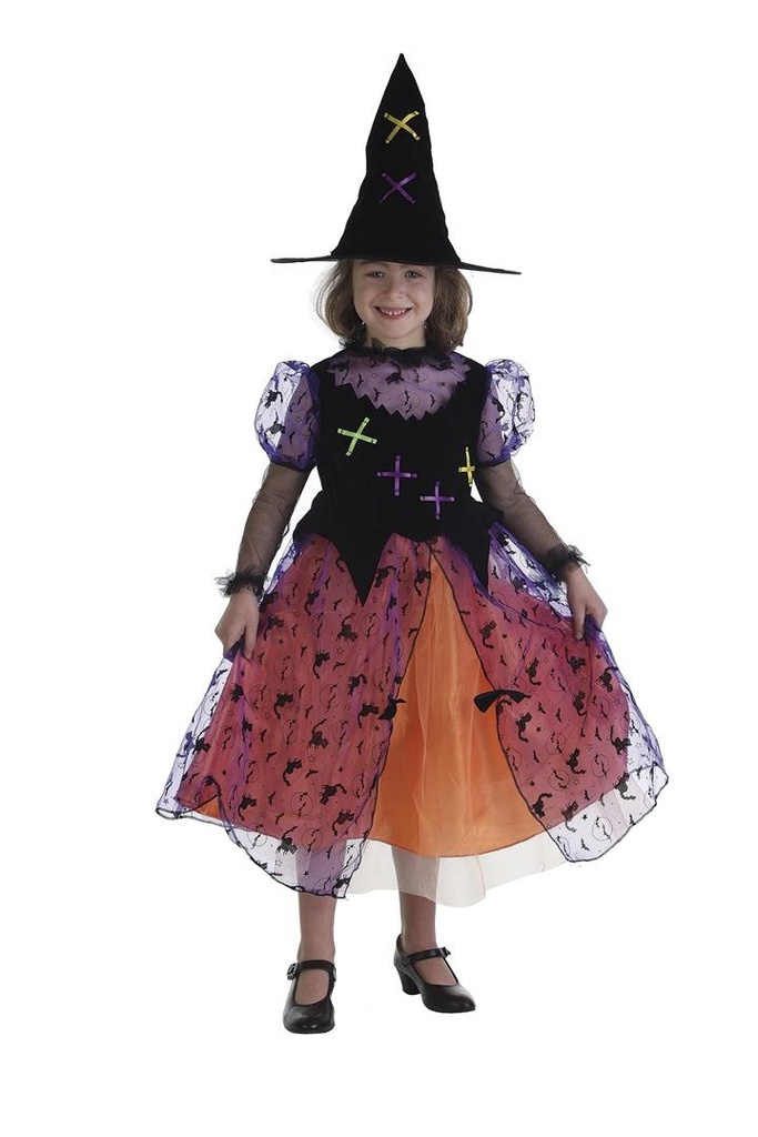 Disfraz Infantil Bruja Colorín  T-M 7-9 Años