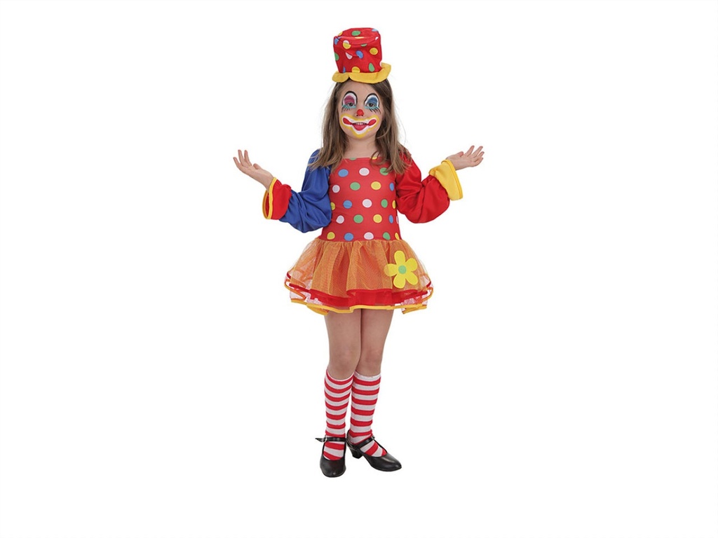 Disfraz Infantil Payasa Pepona T-S 3-6 Años
