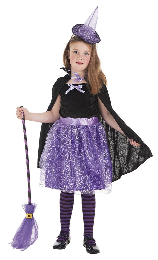 Disfraz Infantil Bruja Capa T-M (7-9 Años)