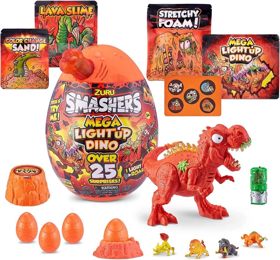 Huevo Dino Magma Mega Huevo Epic. Incluye 25 sorpresas en su interior brilla y ruge.