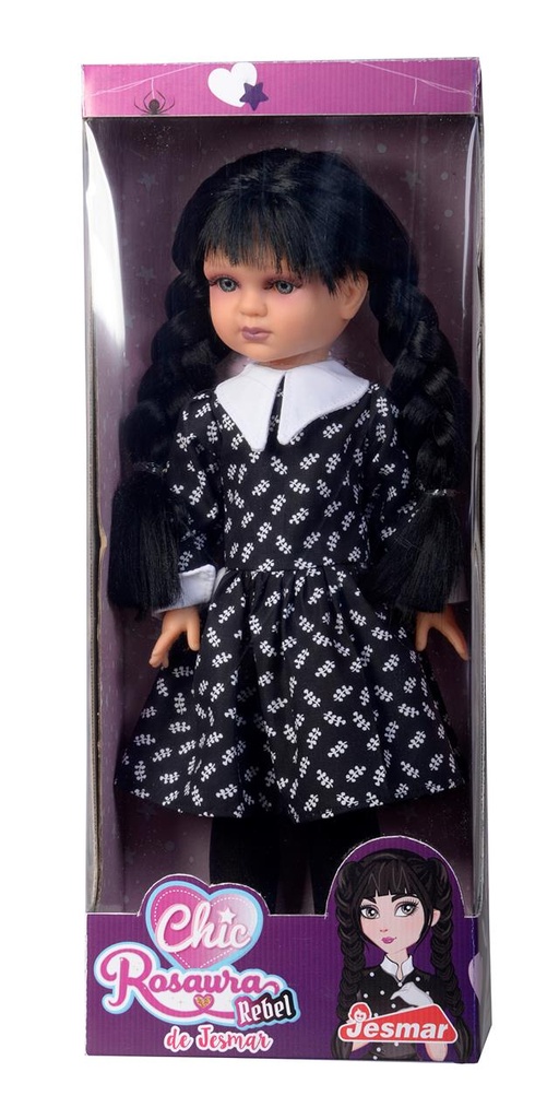 Muñeca Rosaura Chic Rebel Gótica 40 Cm