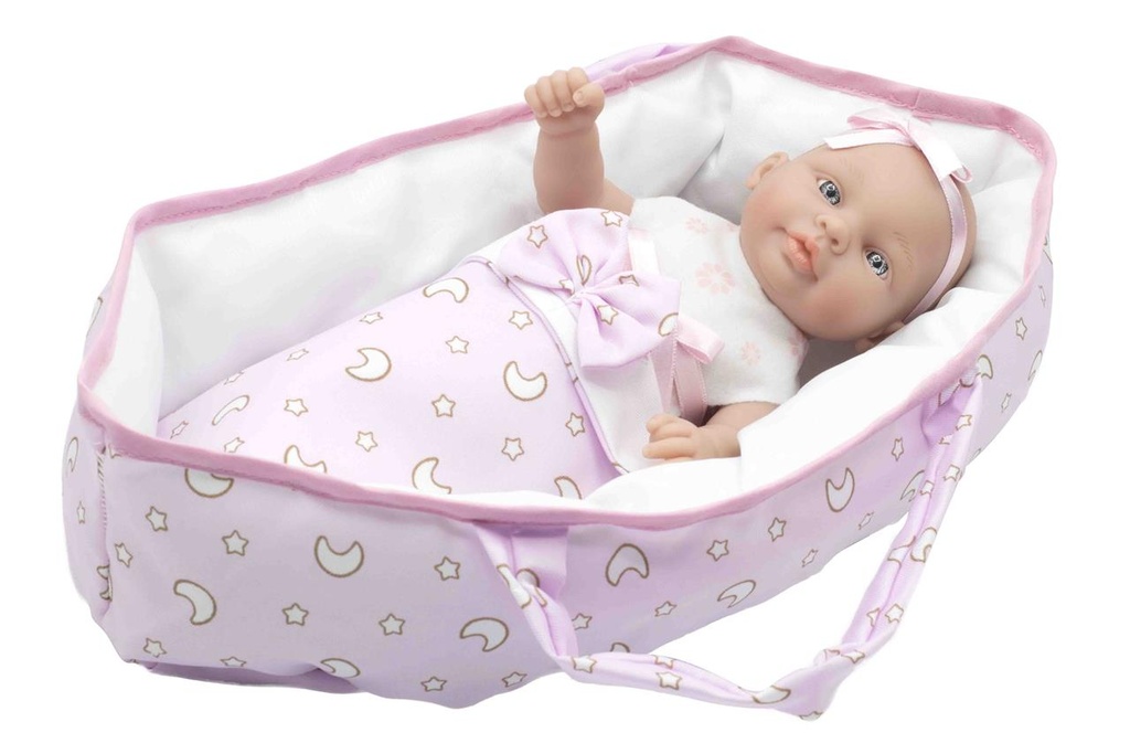 Muñeco Bebe Con Capazo/Moises (En Bolsa)28 Cm