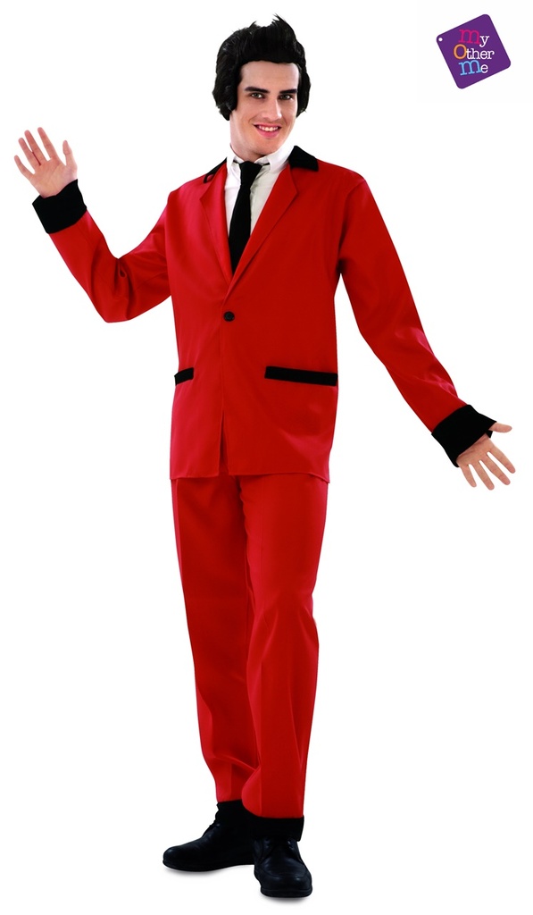 Disfraz Rockabilly Rojo Ml Hombre (Chaqueta Y Pantalón)