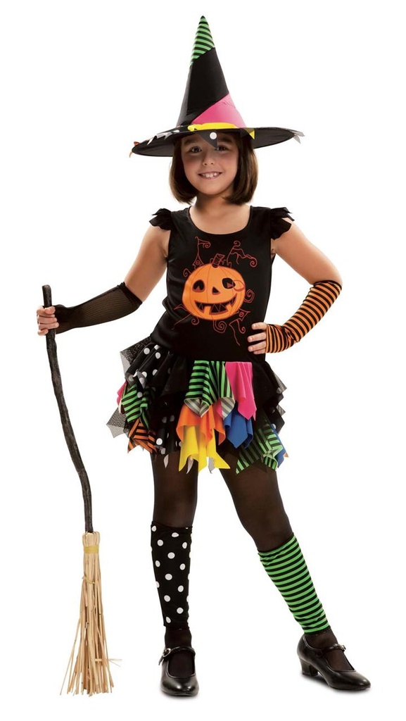 Disfraz  Brujita Calabaza Talla 7-9 Y