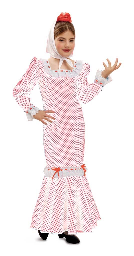 Disfraz  Madrileña Blanco Niña Talla 10-12 Y