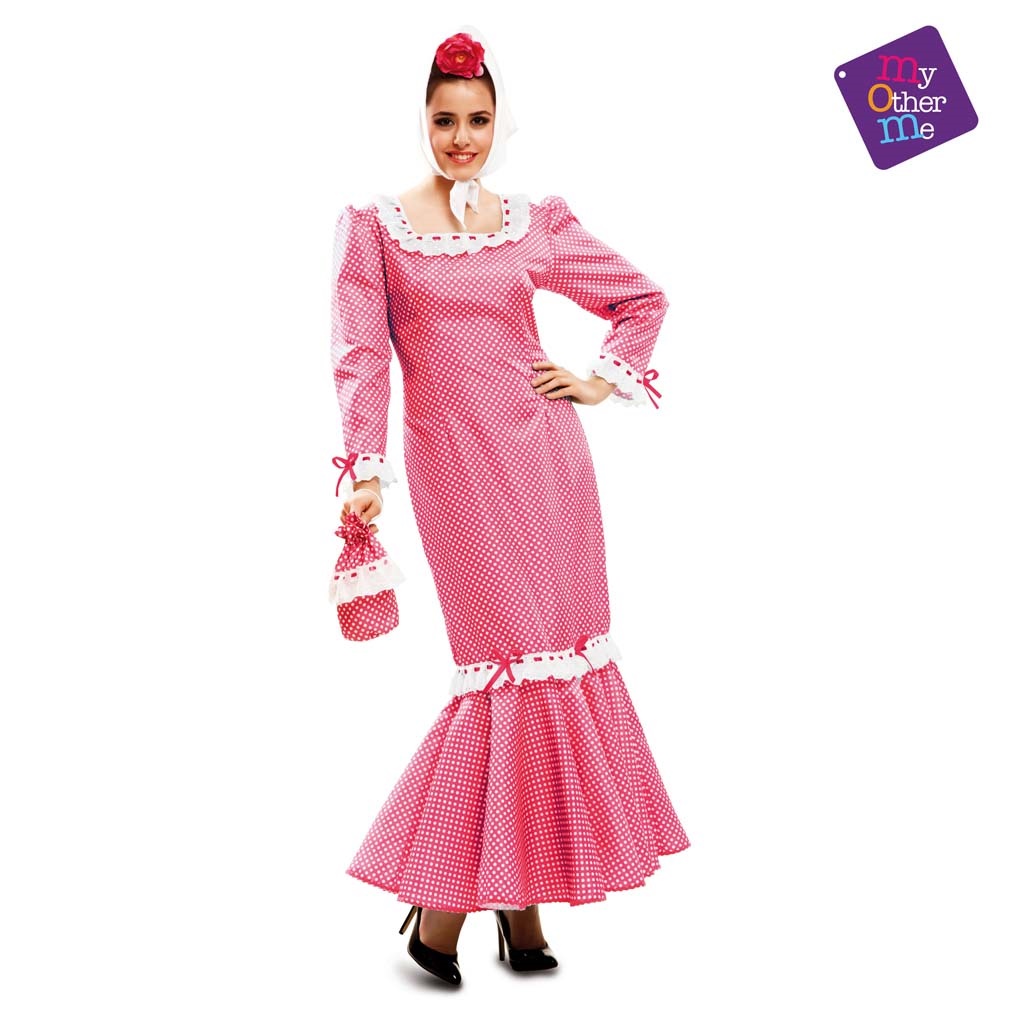 Disfraz  Madrileña Rosa Mujer Talla M-L