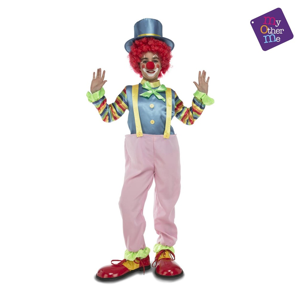 Disfraz Payaso Con Aro 5-6 Años Niño (Sombrero, Camisa Y Pantalones Con Tirantes)