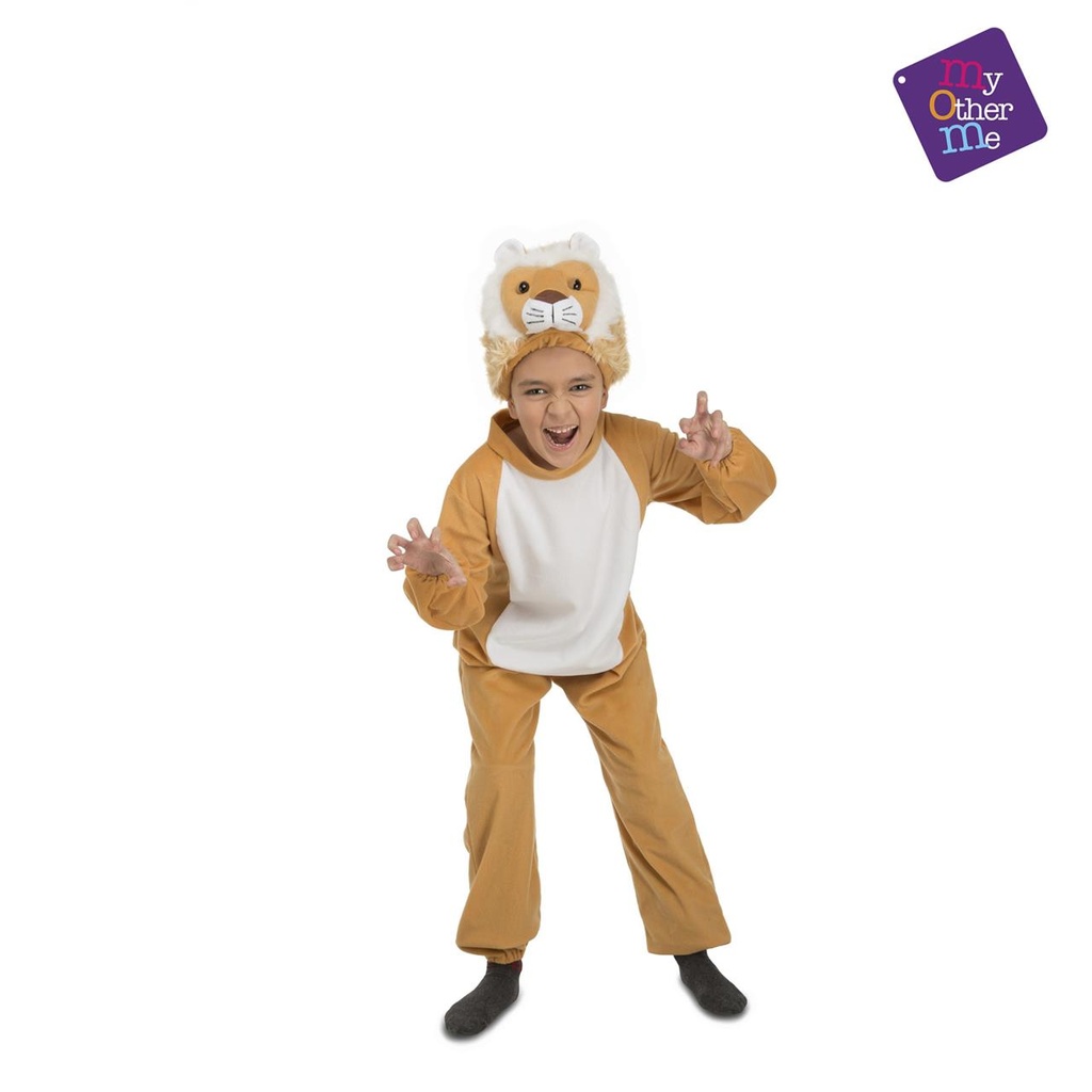 Disfraz León 10-12 Años Unisex (Mono Con Gorro)