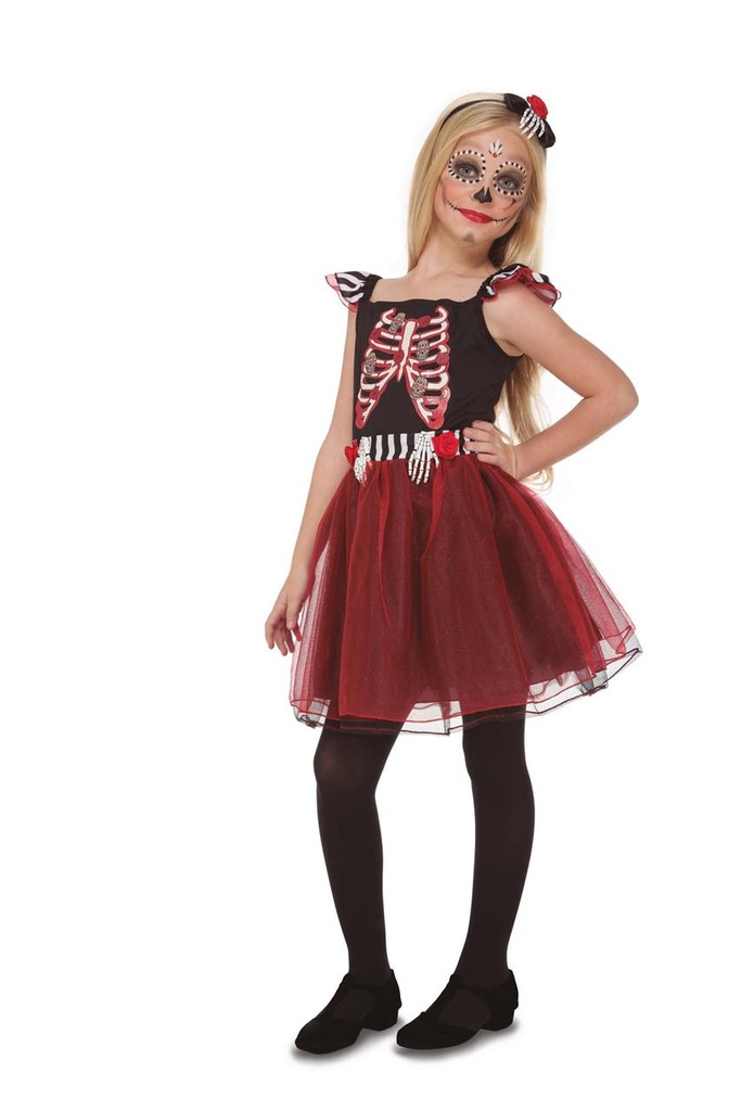 Disfraz  Señorita Esqueleto Talla 10-12 Y