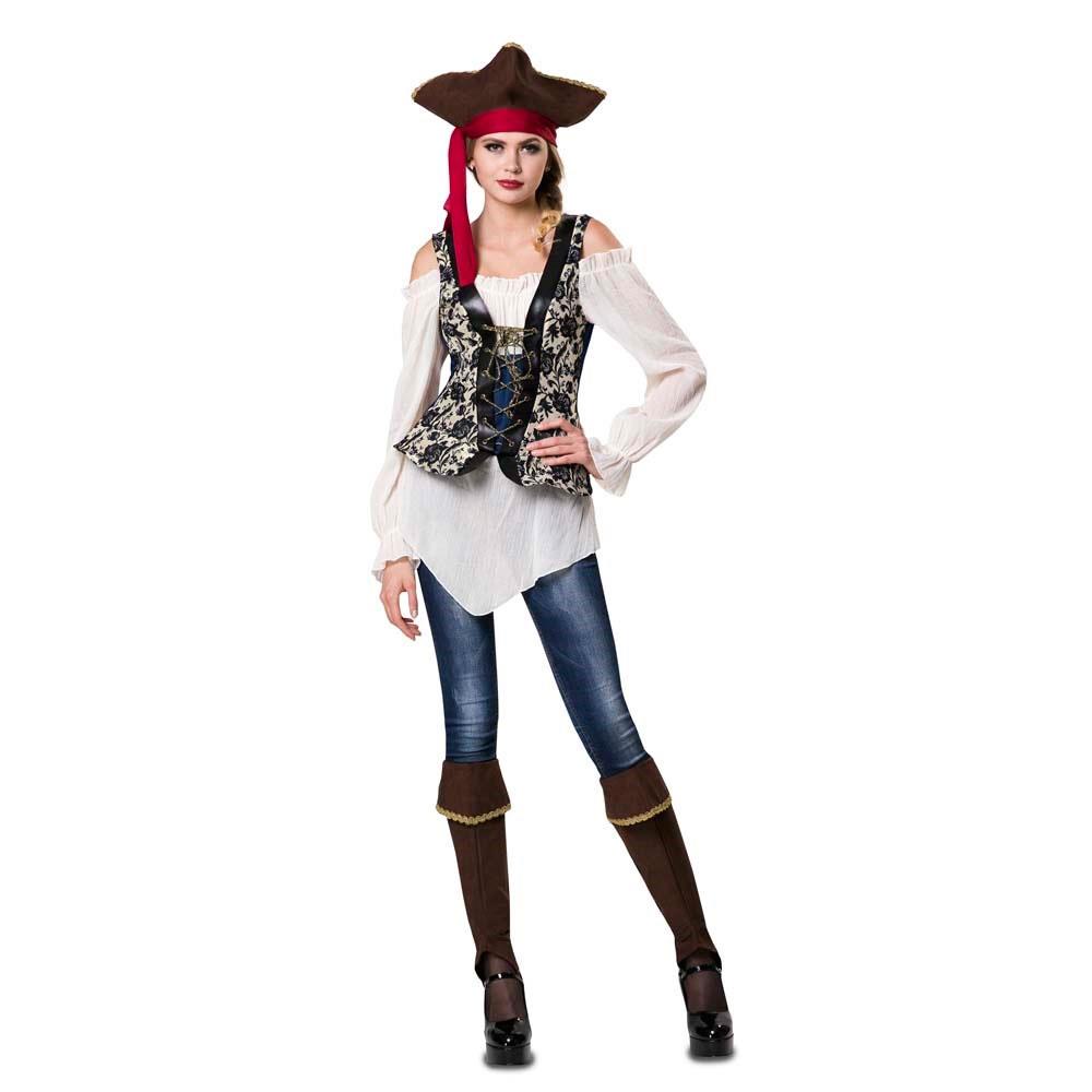 Disfraz Señorita Pirata Ml (Camisa, Sombrero Y Cubrebotas)