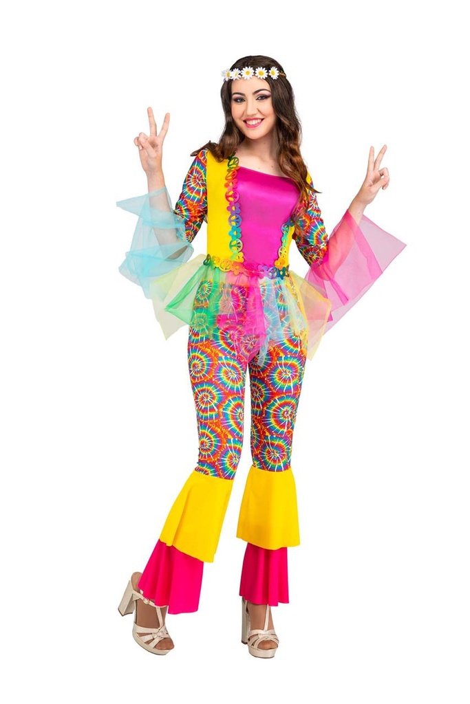 Disfraz  Hippie Girl Talla M-L