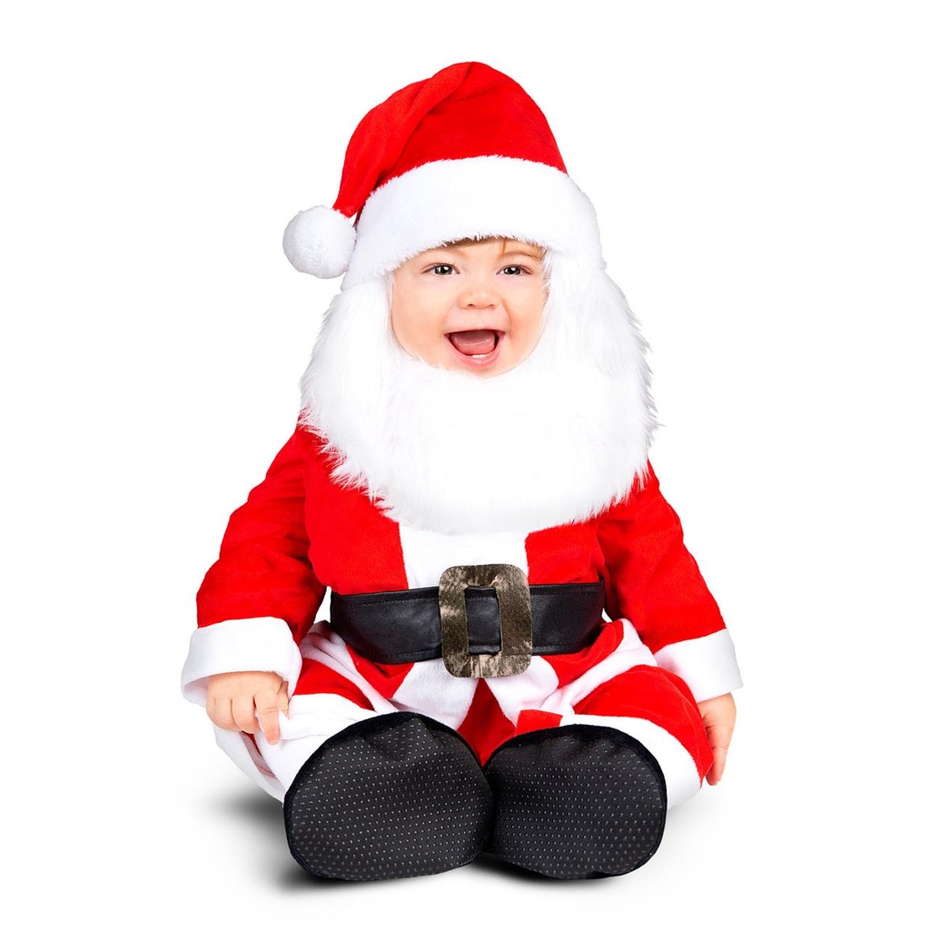 Disfraz  Santa Con Barba Y Sonido Talla 12-24 M