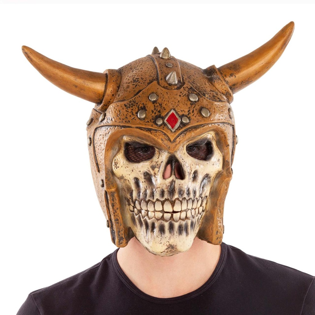 Full Viking Skull Latex Mask  One Size