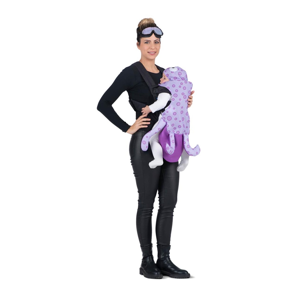 Disfraz  Cubremochila Buceador y Pulpo Talla One Size Adult