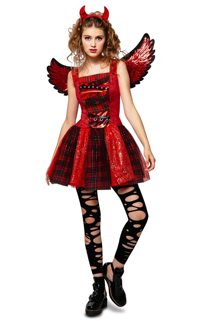 Disfraz  Diablesa Punk Talla M-L