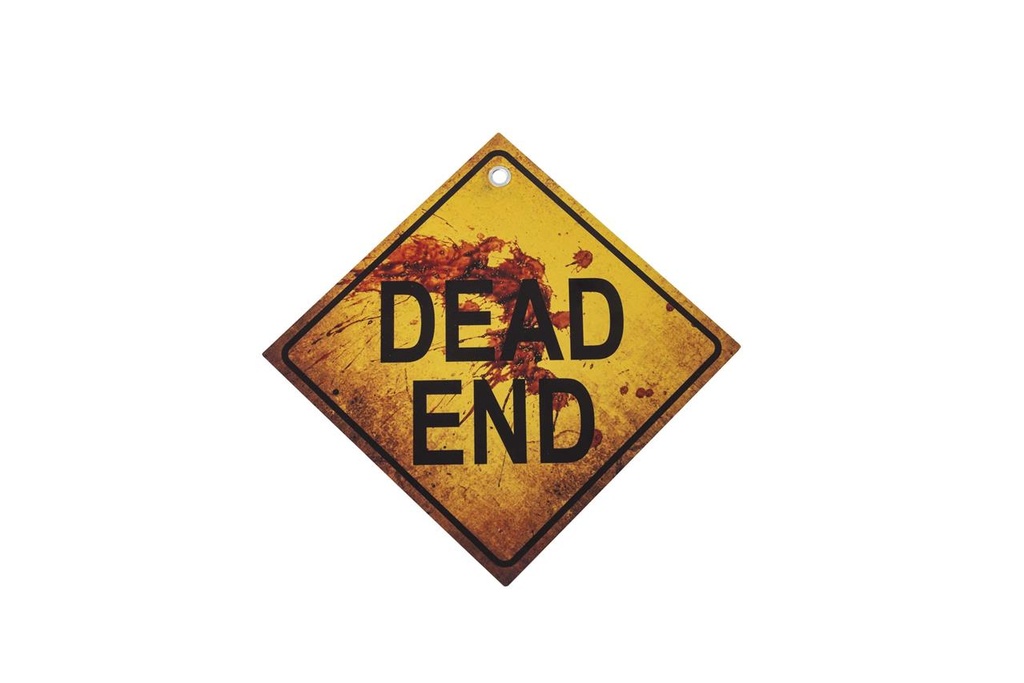 Cartel "Dead End"  24 x 0,5 x 24 cm