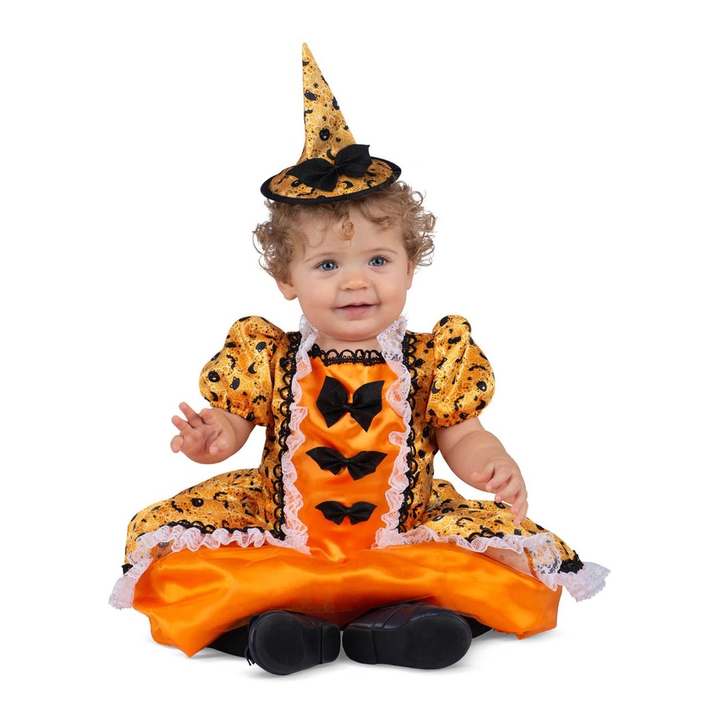 Disfraz  Bruja De Versalles Naranja Talla 7-12 M