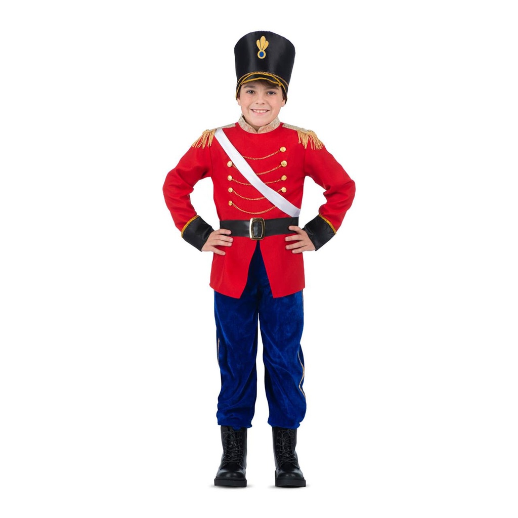 Disfraz Soldado De Juguete 7-9 Y (Chaqueta, cinturón, sombrero y pantalones)