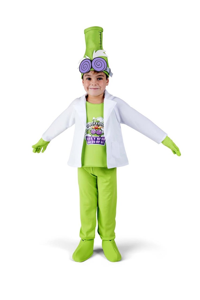 Disfraz Profesor K (Gorro con gafas, camiseta con chaqueta, pantalón, cubrebotas,  guantes)  6-7 Y