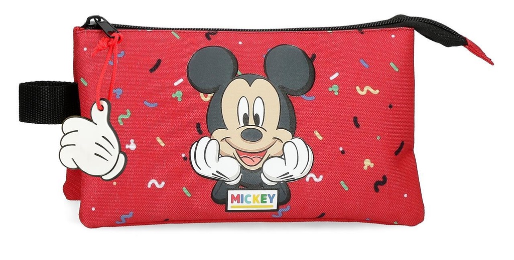 Portatodo Its A Mickey Thing 3 cremalleras 22x12x5 cm