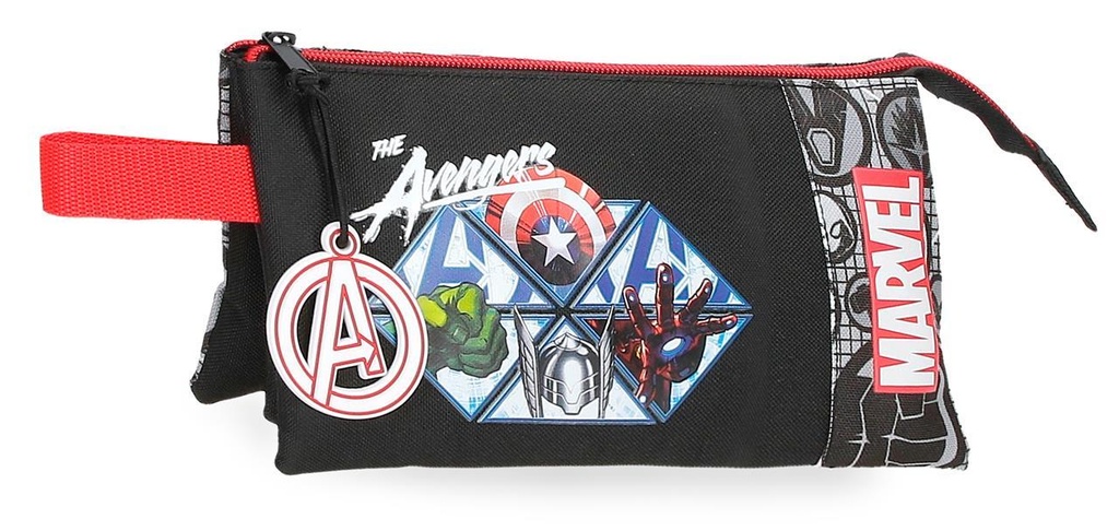 Portatodo 3 compartimentos Marvel Heroes 22X12X5 cm