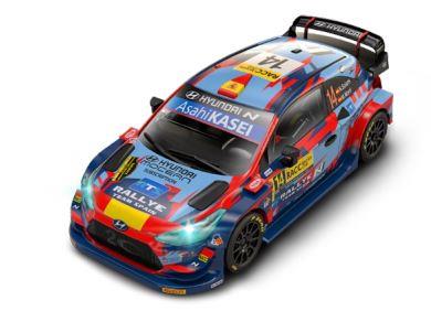 Coche Scalextric Hyundai I-20 Wrc - Solans con luz en los faros 18x9x9cm