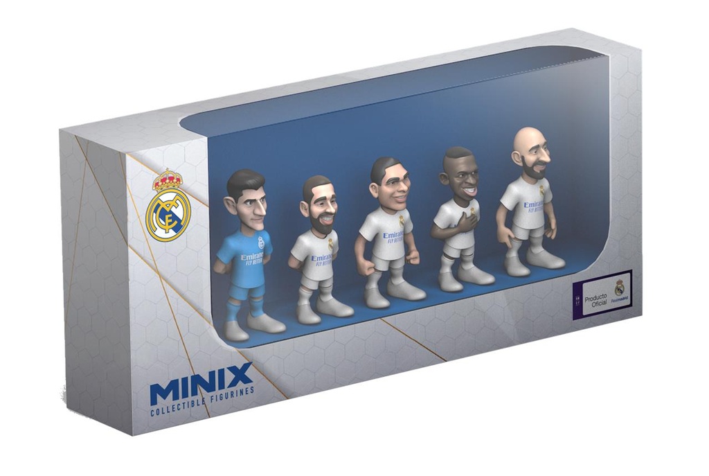 Figura 7 Cm Pack De 5 (Courtois, Benzema, Carvajal, Casemiro, Vinicius) Real Madrid