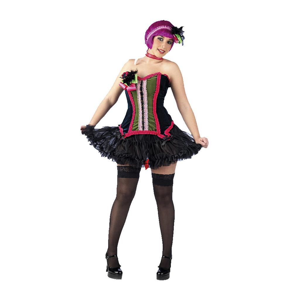 Disfraz adulto CORPIÃ‘O TERCIOPELO FUXIA - Talla L