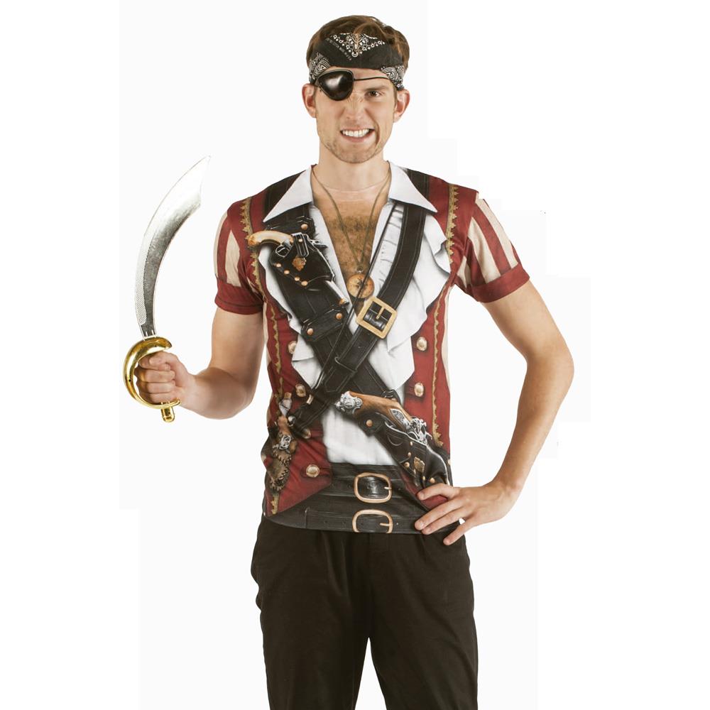 Disfraz Adulto Camiseta Pirata (S) - Talla L