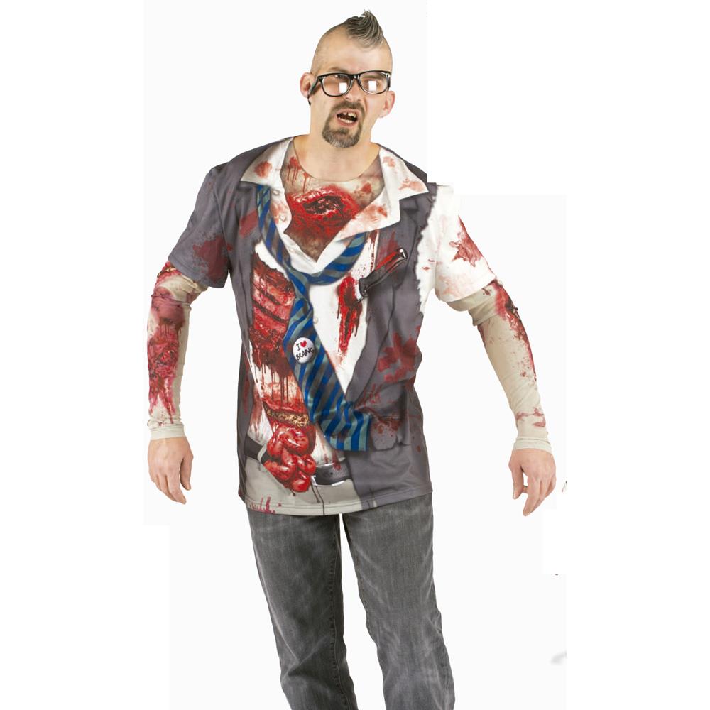 Disfraz Adulto Camiseta Zombie (S) - Talla M