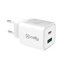CELLY 20W MAINS CHARGER USB USBC TC2USBUSBC20WWH