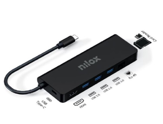 NILOX DOCK USB-C 8 IN 1 HDMI 4K NXDSUSBC04