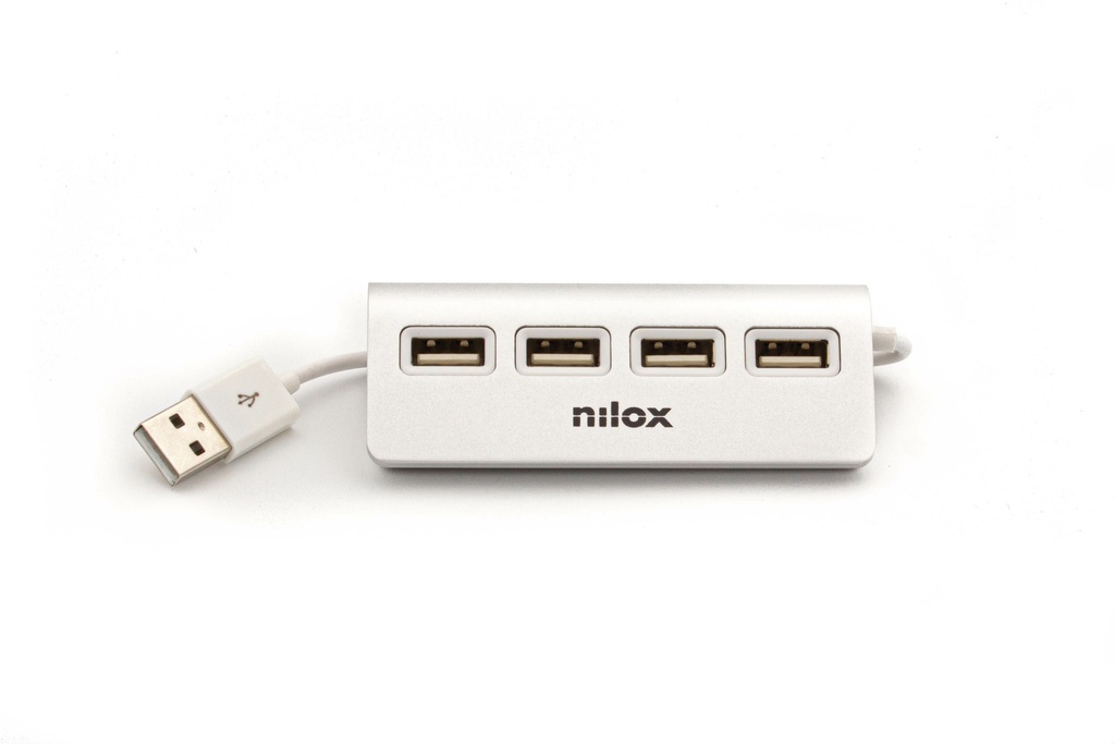NILOX HUB 4 PORTS 2.0 NXHUB04ALU2 ALUMINIUM