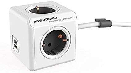 POWERCUBE PLUG EXTENDED USB 1.5M GREY 8400GY/ITEUPC